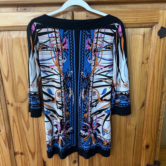 Eva Varro Top Women's 3/4 Sleeves Tunic Multi Color Size Small - Picture 2 of 5